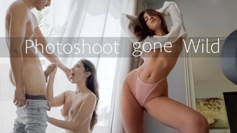 Seksi model etkileyici pozlar verdiği fotoğrafçıya iş sonu amcığını sundu